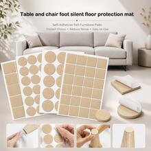 Household Table And Chair Leg Protection Pad, Furniture Floor Protection Pad, Felt Pad Combination, Furniture Felt Pad Set, Used For Hardwood Floor Protector, Anti Slip Chair Leg Pad, Furniture Floor Protector - Apricot - View 2