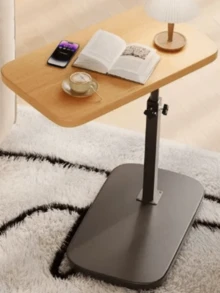 Portable Adjustable Laptop Desk And Folding Side Table, Ergonomic Computer Workstation With Flip-Top Storage, Space-Saving Sofa Side Table And Nightstand For Home Office, Living Room TV Cabinet (Available Black/White/Original Wood Color/Walnut Color) - Multicolor - View 10