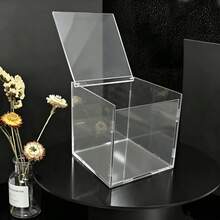 1pc Acrylic Coffee Capsule Storage Box With Lid, Suitable For Capsule Coffee Machine, Coffee Capsules, Tea Bags And Candies, Transparent Dust-Proof Reusable Container, Suitable For Office, Kitchen, Coffee Shop - Multicolor - View 2