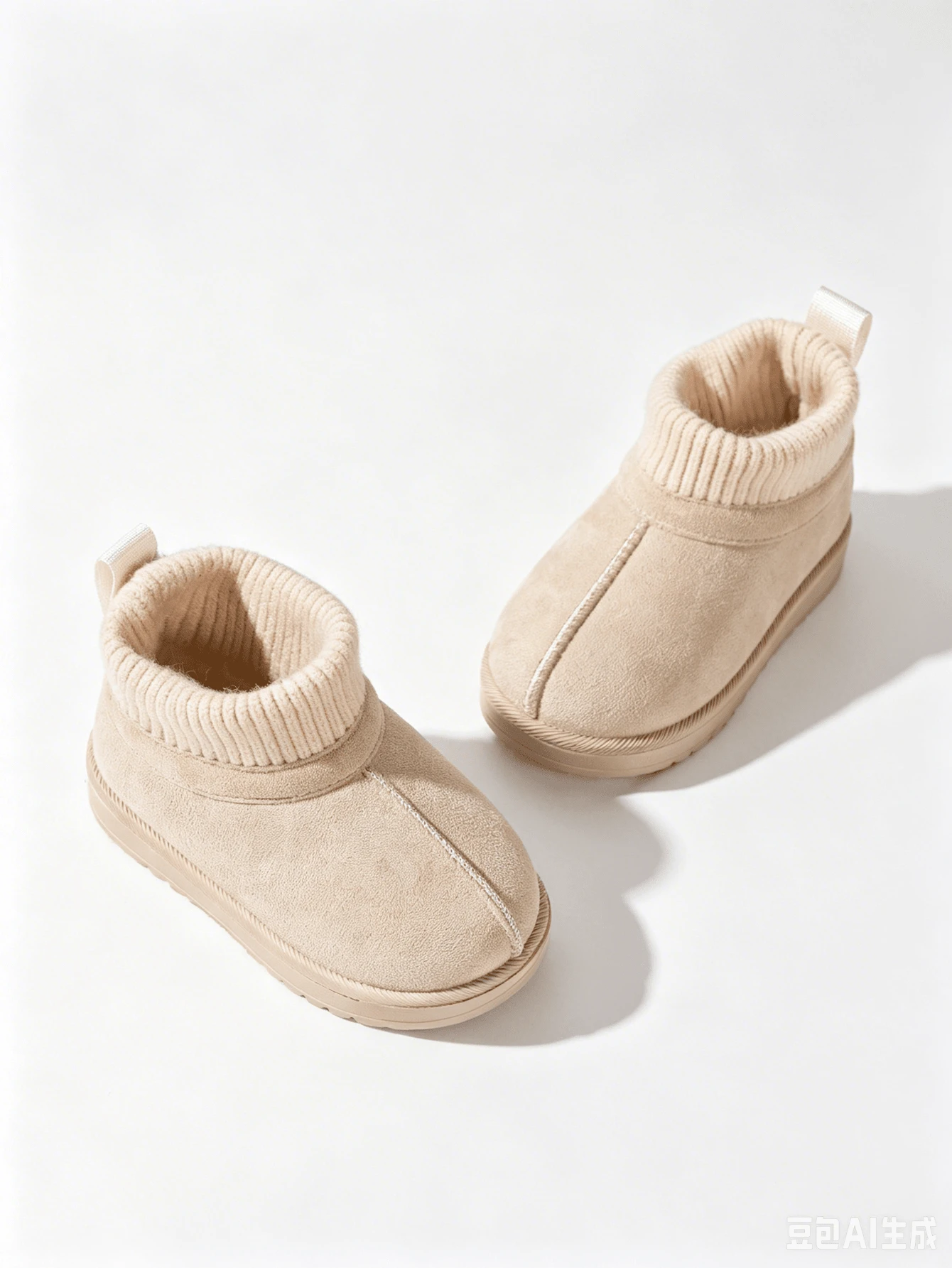 1 Pair Kids Knitted Sock Boots, Thermal Lined Warm Slip-On Ankle Boots, Soft Sole Anti-Slip, Autumn/Winter