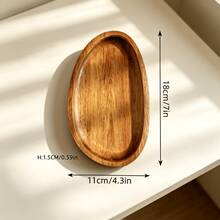 1pc Divided Serving Tray, Multi-Compartment Wooden Snack Tray, Wooden Tray, Kitchen Supplies, Wooden Storage Display Tray, Can Hold Candy, Dried Fruit, Nuts And Appetizers, Decorative Divided Tray, Suitable For Kitchen, Coffee Table, Party, Holiday Home Decor, Perfect Housewarming Gift. - View 8