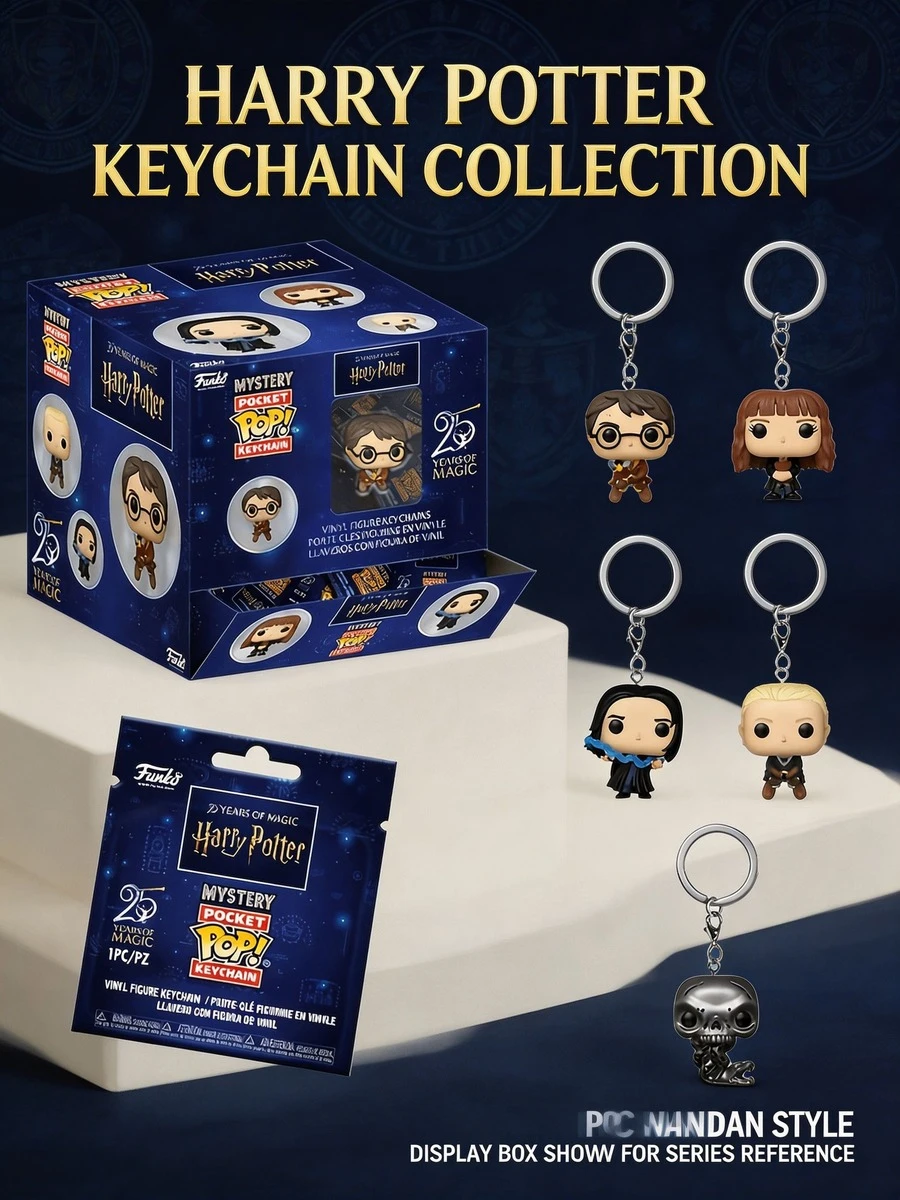 Funko Pocket Pop! Harry Potter 25th Anniversary Mini Vinyl Figure Keychain, 1PC Random Style Character Bag Charm, Key Holder, Backpack Accessory & Collectible Display - Multicolor - View 1