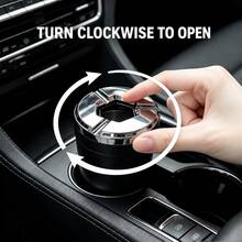 Car Ashtray Sealed Rotating Anti-Dust Metal Creative High-End Interior Car Use Anti-Drop YP - Car-mounted Version - View 2
