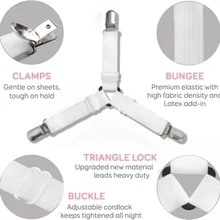 Anti-Slip Mattress Fastener, Adjustable Stability Buckle, Suitable For Double, Queen And King Size Beds - Easy Installation And Removal - Essential Tool For Home, Hotel, Hospital, Practical Design, Durable Structure, Home Supplies, Reinforced Construction - Multiple Styles - View 5
