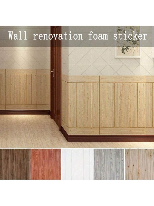 40 piezas de azulejos de pared autoadhesivos con efecto de grano de madera 3D, resistentes a la humedad, papel tapiz autoadhesivo para salpicadero de cocina, sala de estar, baño, pasillo, oficina y decoración de dormitorio, fácil de aplicar y quitar