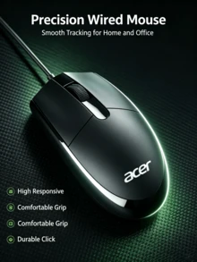 Acer OMW910 Wired Mouse Precise And Sensitive Ergonomic Comfortable Grip Universal For Business Home Desktop Laptop - View 3