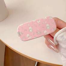Cute Foldable Cartoon Creative Mirror Phone Stand, Korean-Japanese Style Pattern, Foldable Invisible Desktop Adhesive Mirror Back Sticker, New Binge-Watching Phone Holder, Portable Desktop Support Stand, Horizontal And Vertical Universal Mirror Phone Case Stand For Men, Premium Mirror Finish - Multicolor - View 4