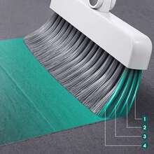 3-In-1 Foldable Broom And Dustpan Set, 2pcs Broom And Dustpan, Multi-Functional Cleaning Tool, Suitable For Living Room, Bedroom, Bathroom, Carpet And Hardwood Floor, Durable Plastic, No Shedding, Perfect For Home, Office, School And Dorm Use - Broom and Dustpan - View 4