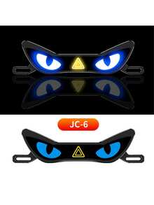 1 Set Demon Eye Dynamic LED Decorative Light, 12V Universal Motorcycle Electric Scooter License Plate Shaped Decorative Light, Vehicle Rear Auxiliary Atmosphere Light Accessory, Battery Not Included - A - View 16