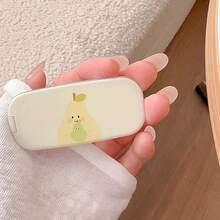 Cute Foldable Cartoon Creative Mirror Phone Stand, Korean-Japanese Style Pattern, Foldable Invisible Desktop Adhesive Mirror Back Sticker, New Binge-Watching Phone Holder, Portable Desktop Support Stand, Horizontal And Vertical Universal Mirror Phone Case Stand For Men, Premium Mirror Finish - Multicolor - View 19