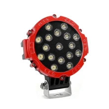 1Pc Led Light Bar 7" 51w 5100LM Red Round Spot LED Light Pod Off Road Fog Driving Roof Bar Bumper For Truck ATV UTV SUV - Flatbread - View 9