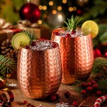 1 PC/2 PCS Copper Patterned Cups, Water Cups, Cups, Copper Water Cups That Blend Classic Craftsmanship, Suitable For Cold Drinks And Daily Drinking, Suitable For Families, Restaurants, Table Decoration, Birthday, Halloween, Christmas Gift Decoration - Bronze - View 8