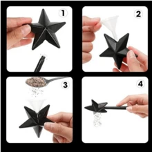 1pc Magic Seasoning Stick, Star-Shaped Salt And Pepper Seasoning Stick, Fun And Durable, Portable, Home Decor, Kitchen Supplies - Pink - View 9