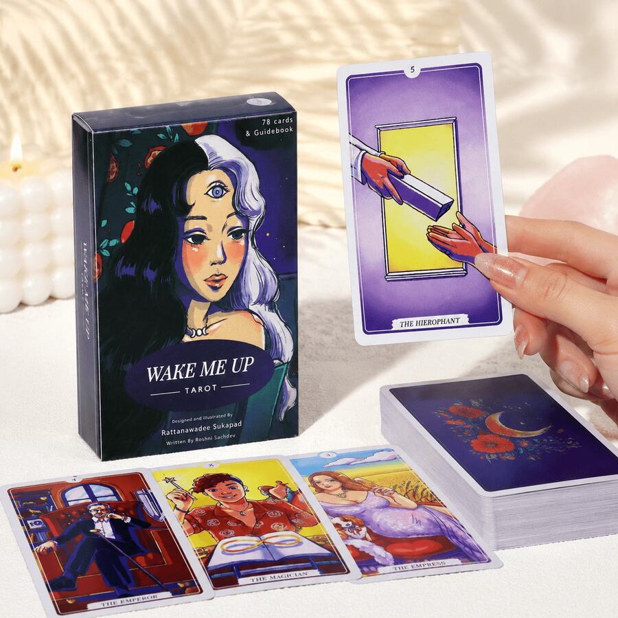 Wake Me Up Tarot - Các yếu tố chủ đề thức tỉnh tâm linh - Thẻ bàn chơi cho giải mã tâm linh - Đánh thức tôi dậy - Xem 1