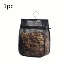 1pc/2pcs Zippered Hanging Mesh Storage Bag, Large Capacity Windproof Jacket & Socks Organizer, Suitable For Clothesline, Closet And Bathroom, Quick Access Multi-Functional Storage Bag For Clothes And Small Items - View 8