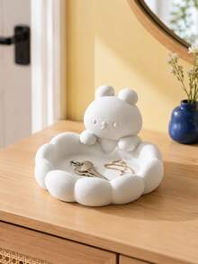 1 khay đựng đồ nhỏ hình đám mây thỏ trắng, đĩa đựng trang sức thỏ dễ thương và khay đựng chìa khóa, tiền xu đa năng cho nhẫn, hoa tai, phụ kiện tóc, bàn trang điểm, tủ đầu giường, lối vào và trang trí bàn làm việc - Nhiều màu - Xem 5