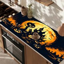 1pc Absorbent Drying Mat, Coffee Machine Mat, Halloween Pumpkin Castle Moon Night Design, Non-Slip Tabletop Protection, Suitable For Plates And Kitchen Utensils, Fits Holiday Table Decor, Applicable For Kitchen Counter, Bar And Dining Scenes, Quick Drying For Tableware, Multi-Purpose Drainage Mat, Home Gift, Tabletop Decoration - XYLSD-1029 - View 7