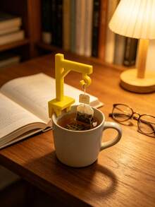 1/2pcs Creative Mini Crane Shaped Tea Bag Holder, Reusable Cup Rim Anti-Drop Tea Bag Hook, Home Office Tea Bag Fixing Clip, Suitable For 3-5mm Thick Cups, Convenient For Hanging Tea Bags, Even Infusion, Practical Small Tool, Tea Lover Home Office Gift - Multicolor - View 2