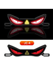 1 Set Demon Eye Dynamic LED Decorative Light, 12V Universal Motorcycle Electric Scooter License Plate Shaped Decorative Light, Vehicle Rear Auxiliary Atmosphere Light Accessory, Battery Not Included - A - View 13