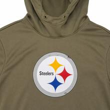 Nike  Pittsburgh Steelers Patch Camo Colorblock Hoodie Pullover Military Green Men's - Army Green - View 3