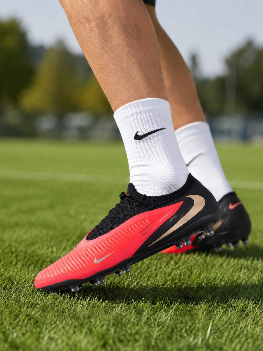 Nike Men's PHANTOM 6 LOW PRO AG-PRO Football Shoes, Artificial Grass Specific Match & Training Turf HQ2317-600 - Black/Gray - View 1