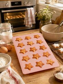 1pc Star-Shaped Silicone Ice Cube Mold And Chocolate Mold, Suitable For Cookies, Chocolate, Soap, Pudding And Jelly Molds. Ice Cubes Easy To Release. Perfect For Parties And Many Other Uses. - Multicolor - View 3