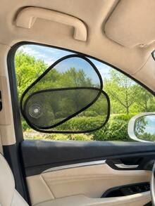 Universal Adjustable Car Side Window Sunshade, 180° Rotatable & Foldable Polyester Mesh Car Window Shade With Suction Cups, UV Protection & Heat Insulation, Clear View Side Window Cover, Summer Car Interior Accessory - A - View 12
