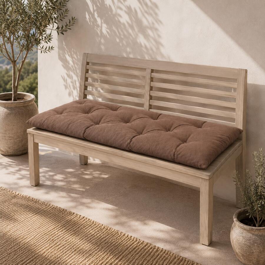 100x45 Cm Soft Fiber-Filled Bench Cushion, Single Seat Cushion (Bottom Part Only)