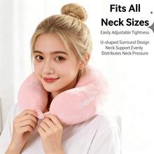 1pc U-Shaped Neck Pillow For Travel And Bed, Soft And Comfortable, Portable Cervical Pillow, Suitable For Side/Back Sleepers, Car, Airplane, Home - Multiple Colors Available - Hand Washable Filling, Medium Firmness, Ideal Choice For Students And Travelers, Random Color - A - View 7
