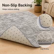 Long Pile Pet Mat, Suitable For Cats And Dogs, Soft Fluffy Long Hair Sleeping Pad, Non-Slip Bottom Back, Comfortable Indoor Resting Mat, Suitable For Puppies, Kittens, Small And Large Pets - Black - View 7