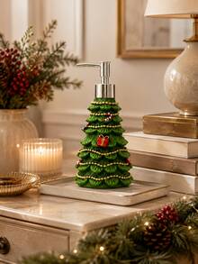 1pc Christmas Tree Shaped Soap Dispenser, Refillable Liquid Hand Soap And Lotion Pump Bottle, Holiday Bathroom Decor, Suitable For Vanity, Kitchen Countertop, Christmas Home Decor And Gift - Christmas Tree Travel Bottle Set - View 6
