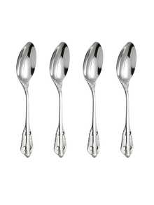 1/2/4pcs Stainless Steel Dessert Spoon Coffee Spoon Ice Cream Spoon Suitable For Afternoon Tea Dessert Shop Restaurant Banquet - Silver - View 9