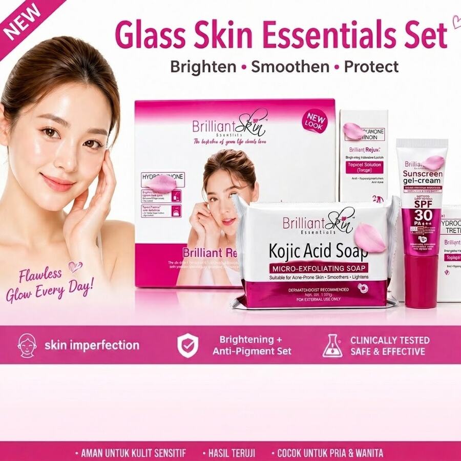 Set Perawatan Kulit Pemutih dan Pencerah - Menciptakan Kulit Halus & Bercahaya, Lembut untuk Kulit Sensitif - Set Peremajaan Kulit - View 1