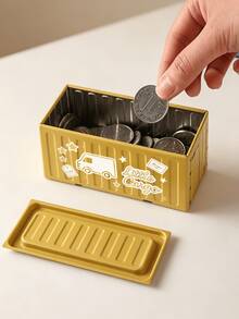 Vintage Industrial Mini Container Storage Box, Iron Cargo Ship Model Desktop Organizer, Creative Tin Metal Container Trinket Box, Retro Freight Container Decor Box For Desk, Small Items Jewelry Stationery Storage Home Decor Gift - Multicolor - View 4