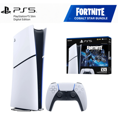 Sony PlayStation 5 Console - Fortnite Cobalt Star Bundle (Slim Digital Edition), Great Gift Choices For Family