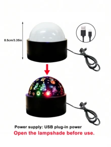 USB Powered Christmas Pattern Projection Light, RGB LED Night Light, Snowman Snowflake Christmas Tree Projection Lamp, Suitable For Christmas Party, Home Bedroom Ceiling Decoration, Holiday Gift - One Size Fits All - View 9