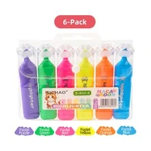 1pc Multicolor Fluorescent Highlighter, Large Capacity Oblique Tip Marker Pen, Soft Pastel Eye-Protection Color, Student Classroom Key Point Marking Pen, Quick Drying Non-Smudging, Bullet Journal Doodle Note-Taking Colorful Fluorescent Marker Pen, Office Study Stationery Set - Highlighter - View 11