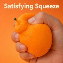 Halloween Squishy-Crunchy Orange Squishy – Handmade Fidget Toy With Brick Filler, Stress Relief Desk Decor For Adults - Multicolor - View 5