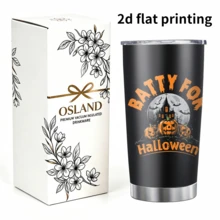1/5pcs 20oz Stainless Steel Insulated Tumbler, Black Background Haunted House Pumpkin Batty For Halloween Moon Print, Leak‑Proof Sealed Lid, Reusable Insulated Tumbler For Spooky Theme Gathering, Camping, Commute And Daily Coffee Use - Halloween Pumpkin - View 9