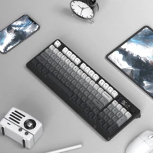ATTACK SHARK X FREEWOLF M96 80% Wireless Gaming Keyboard, 94-Key TKL LED Rechargeable Mechanical Feel PBT Keyboard, Compatible With Windows, Bluetooth 5.0/2.4GHz Dual Mode, Office/Gaming Dual Use - Multicolor - View 2