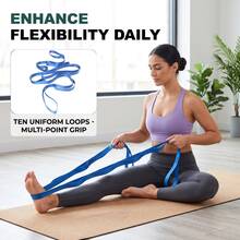 Dây kháng lực giãn cơ yoga không co giãn, dây tập thể dục fitness, phù hợp cho tập yoga, giãn lưng, khiêu vũ và phụ kiện tập luyện tại studio yoga - Nhiều màu - Xem 11