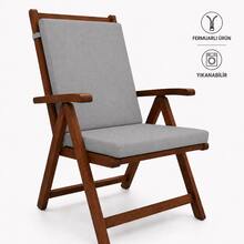 Garden, Balcony & Living Room Chair Cushion With Backrest - Grey - View 3