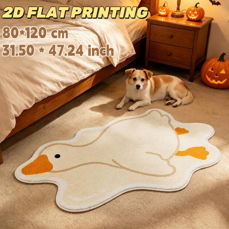 1pc 2026 New Duck Shaped Plush Carpet, Cartoon Animal 3D Tactile Floor Mat, Autumn/Winter Bestselling Decorative Rug, Bedroom Decor, Small Rug, Carpet, Home Decor, Living Room Carpet, Living Room Small Rug, Bedroom Carpet, Living Room Home Decor, Outdoor Carpet, Washable Carpet - Multicolor - View 1