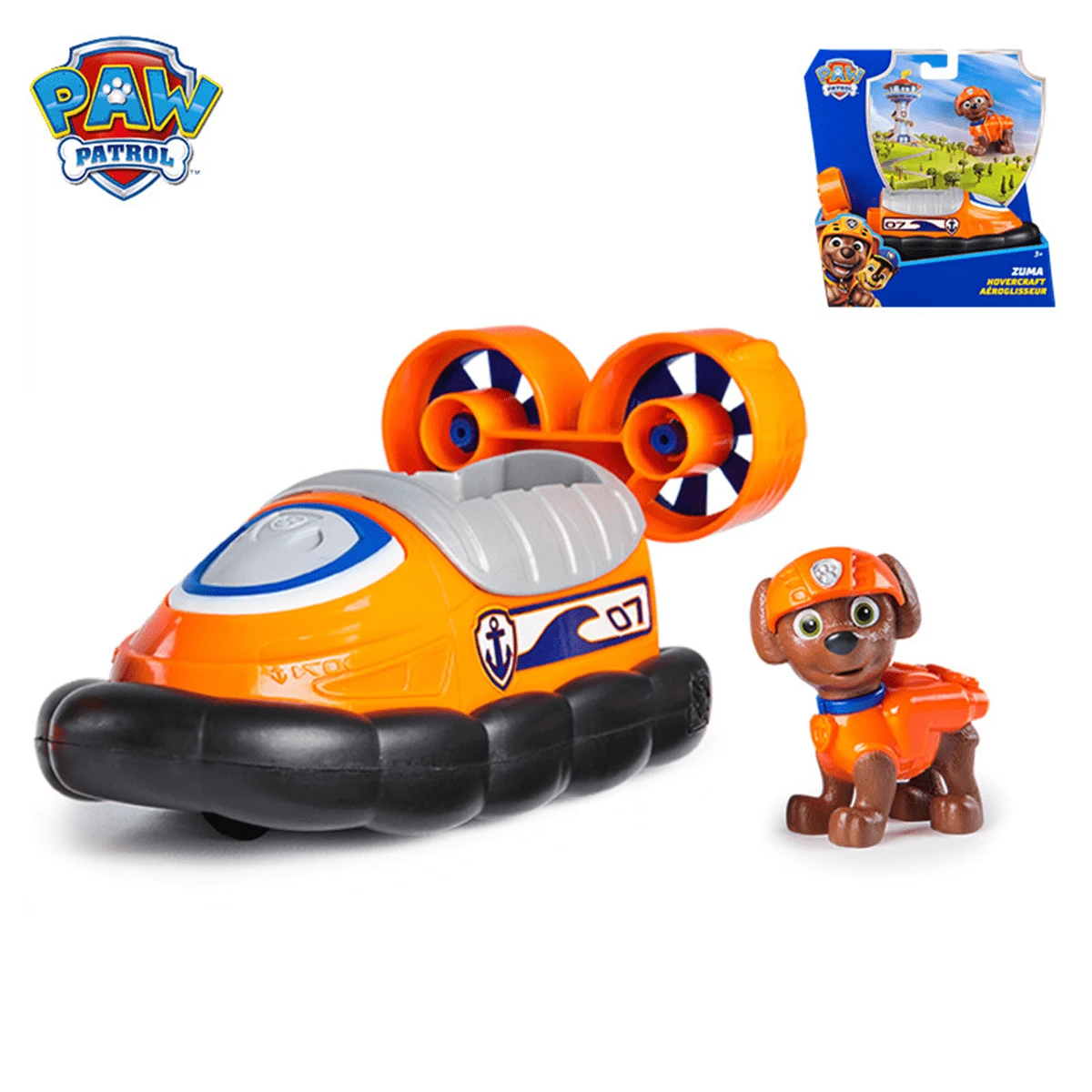 Spin Master 10 Rescue Vehicles To Choose From - Including Skye Helicopter, Chase Car, Rubble Bulldozer And More, Officially Licensed Children's Toys, Suitable For 3 Years Old And Above - Hovercraft + Zuma - View 1