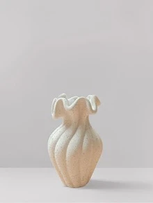 Stylish Textured Black Reed Diffuser Bottle, Ruffle Mouth Empty Aromatherapy Container, Decorative Tabletop Vase For Living Room Bedroom Home Ornament - 411 Aroma Bottle - View 9
