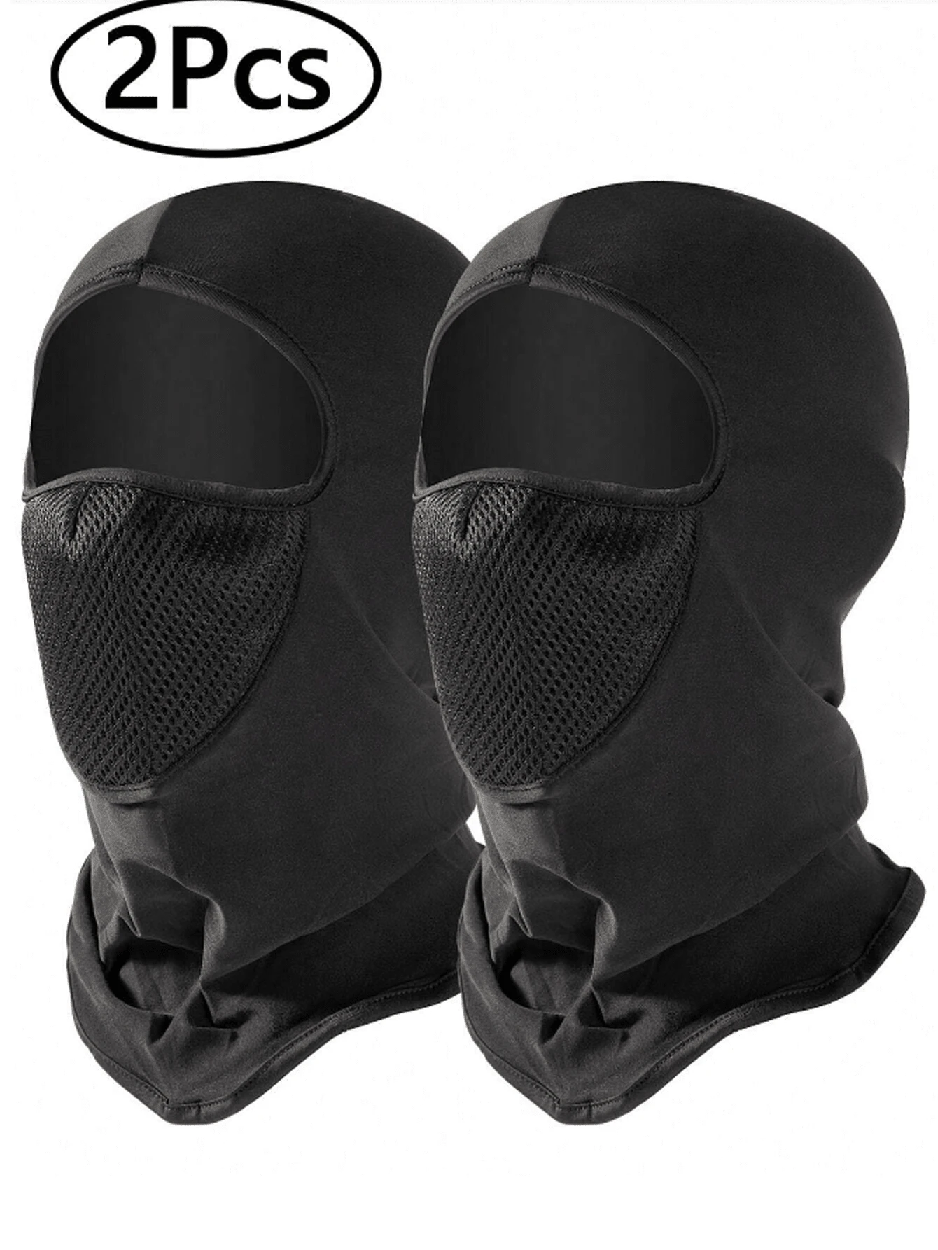 1pc/2pcs Balaclava Full Face Mask, Winter Windproof Neck Gaiter, Breathable UV Protection Face Mask, UPF50+, Ski Mask, Outdoor Sports, Halloween Costume - Multicolor - View 1