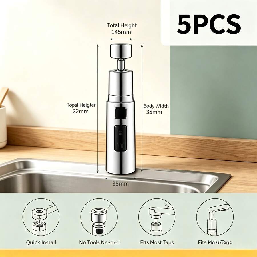 Kitchen Faucet Splash Guard Universal Extension Nozzle, Extension Aerator, Universal Faucet Connector