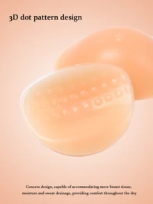 1/2pcs Silicone Breast Pads, Comfortable And Versatile Invisible Breast Pads, Suitable For Parties And Dates, Realistic Silicone 3D Molded, Suitable For Various Exposed Skin Clothing, Providing Extra Protection - Multicolor - View 7