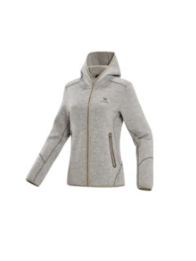 CAMEL CROWN Jaket Fleece Outdoor Wanita dengan Kerah Tegak, Tahan Angin, Pemanas, Hangat, dan Lapisan Dalam Anti-Statis - Abu-abu Es - View 4