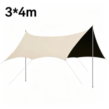 Black Coating Sun Protection Outdoor Canopy Tent, Waterproof Portable Multi-Person Camping Shade Shelter, Comes With Wind Ropes And Ground Stakes Accessoires Camping Bed Mosquito Net / Outdoor Protective Tarp - Multicolor - View 9